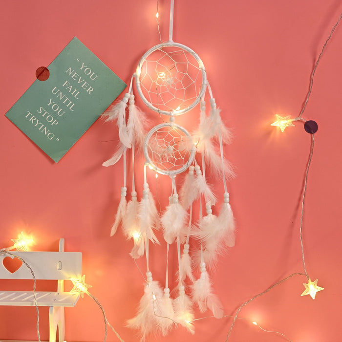 Jewelry WholesaleWholesale Feather Ribbon Plastic Circle DreamCatcher Home Wall Decoration JDC-DC-JunX001 Dreamcatcher 俊贤 %variant_option1% %variant_option2% %variant_option3%  Factory Price JoyasDeChina Joyas De China