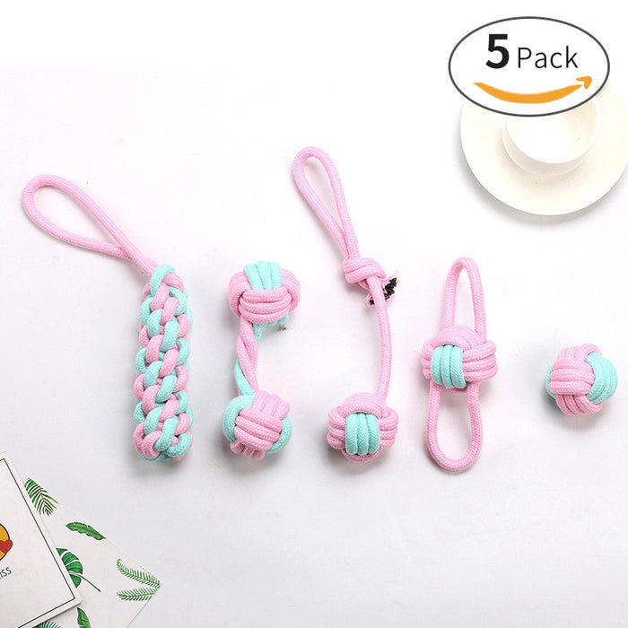 Wholesale Pet Toy Dog Bite Rope Set Bite Resistant Cotton Rope Ball JDC-PT-MaiQi001