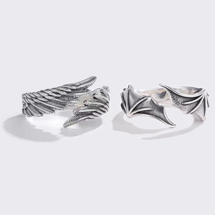 Wholesale Rings Alloy Angel and Devil Wings Lovers MOQ≥2 JDC-RS-YuD001