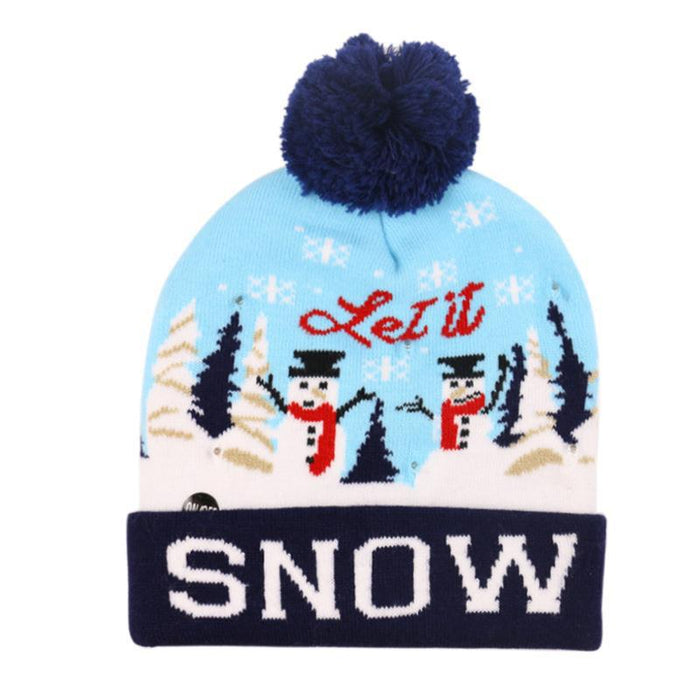 Wholesale Hat Acrylic Christmas Kids Santa Elk Knitting MOQ≥2 JDC-FH-WJX002