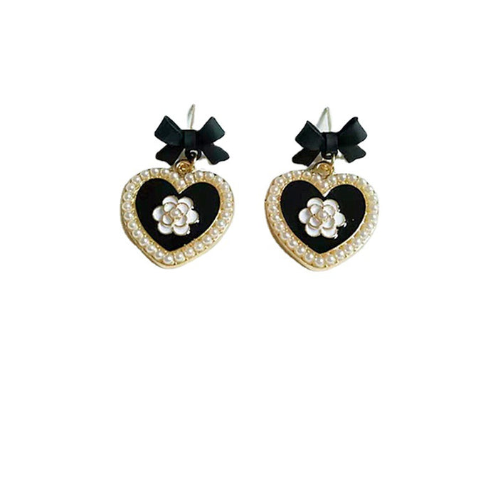 Wholesale Earrings Alloy Bows Love Pearls Flowers JDC-ES-AiMei015