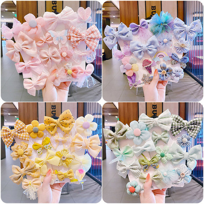 Wholesale Cute Lace Bow Hair Accessories Set JDC-HC-XYi001