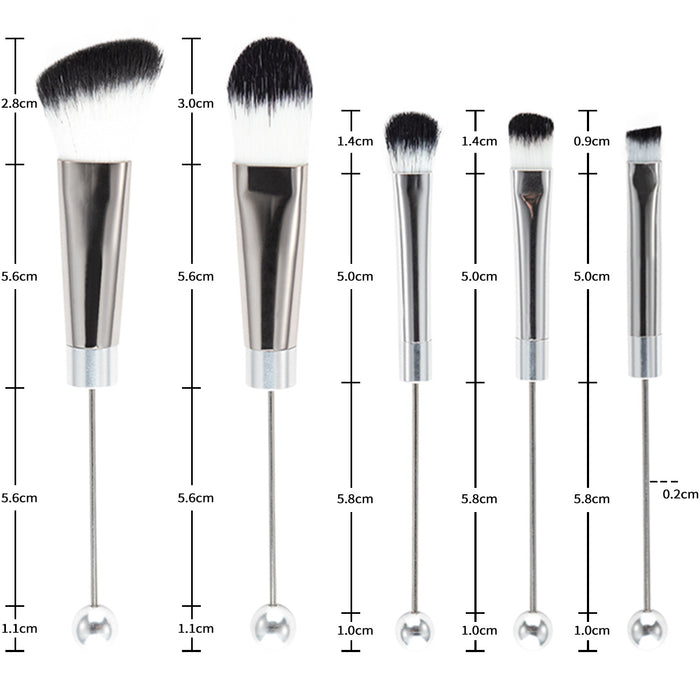 Wholesale Beadable Makeup Brush Blue Makeup Brush Set JDC-MB-HuaH003