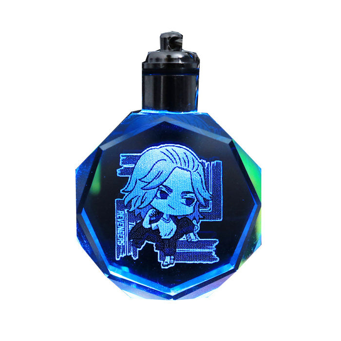 Wholesale Keychains Crystal LED Anime Peripherals Colorful Glow MOQ≥2 JDC-KC-LuoQ005