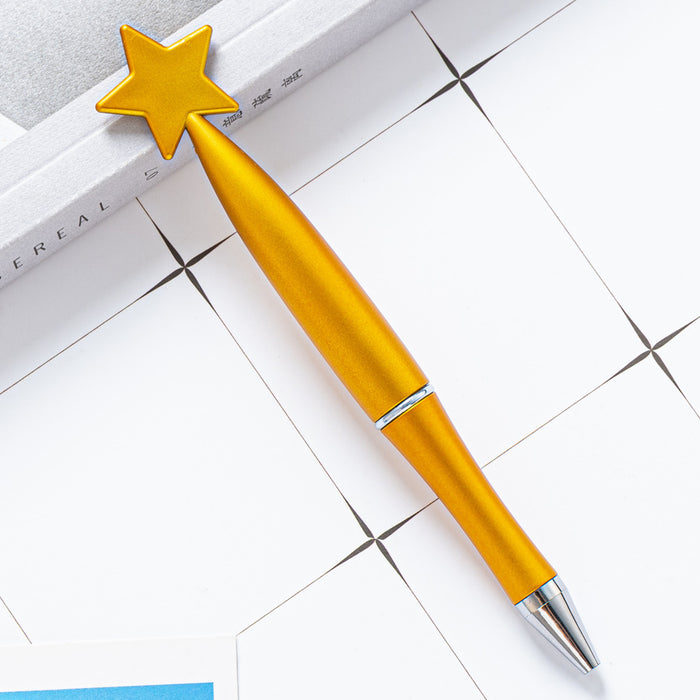 Wholesale Ballpoint Pen Plastic Star Shaped Twist Pen MOQ≥2 JDC-BP-Huah090