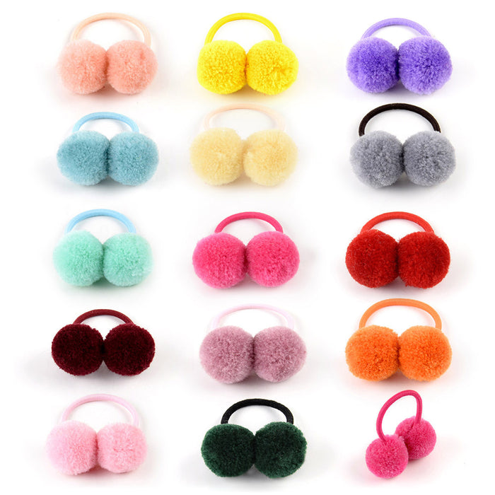 Jewelry WholesaleWholesale children's wool ball versatile Hair Scrunchies JDC-HS-YL062 Hair Scrunchies 雅伦 %variant_option1% %variant_option2% %variant_option3%  Factory Price JoyasDeChina Joyas De China