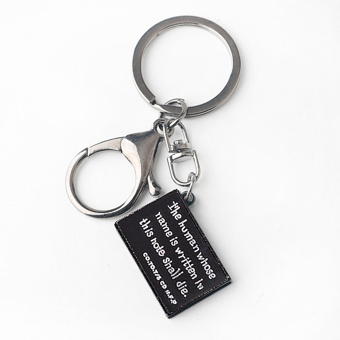 Jewelry WholesaleWholesale keychain black notebook model pendant (M) JDC-KC-GSAJ008 Keychains 昂杰 %variant_option1% %variant_option2% %variant_option3%  Factory Price JoyasDeChina Joyas De China