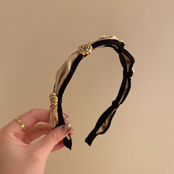 Jewelry WholesaleWholesale metal flower fabric hair band JDC-HD-ZC007 Headband 智承 %variant_option1% %variant_option2% %variant_option3%  Factory Price JoyasDeChina Joyas De China