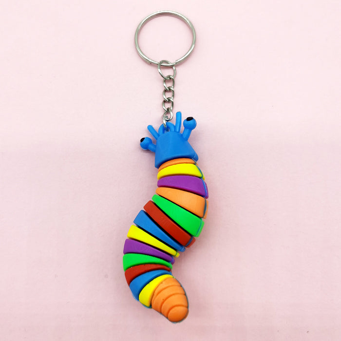 Wholesale Caterpillar Soft PVC Keychain JDC-KC-DY016