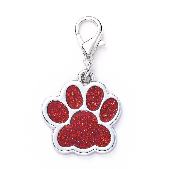 Wholesale Metal Pet Zinc Alloy ID Tag Glitter Footprint Lettering Dog Tag MOQ≥2 JDC-KC-HanL001