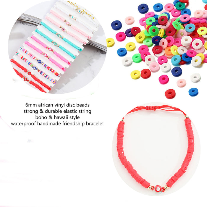 Wholesale Beach Triangle Devil's Eye Hand Woven Soft Pottery String Bracelet JDC-BT-ZheQ008