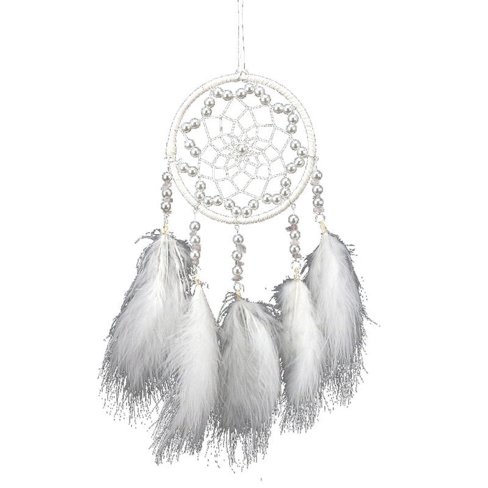 Wholesale Dream Catcher Feather Romantic White Dream Catcher With LED Light JDC-DC-JY014