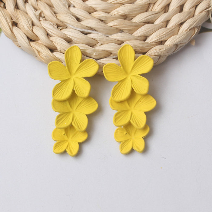 Wholesale Earrings Alloy Stereo Flower MOQ≥2 JDC-ES-GYUE004