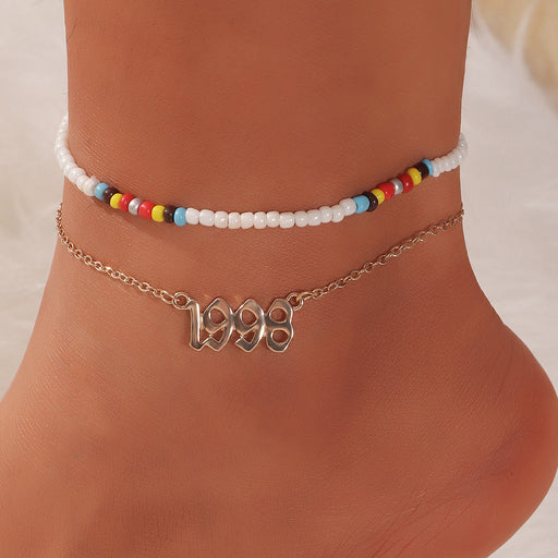 Jewelry WholesaleWholesale Simple Candy Color Bead Anklet JDC-AS-NZ019 Anklets 奈珠 %variant_option1% %variant_option2% %variant_option3%  Factory Price JoyasDeChina Joyas De China