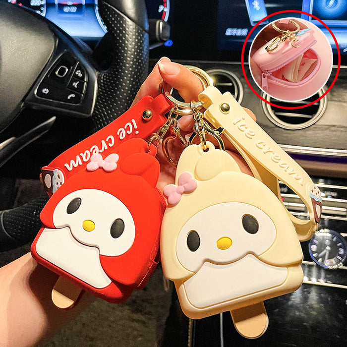 Wholesale cartoon cute coin purse keychain pendant MOQ≥2 JDC-KC-XinJY005