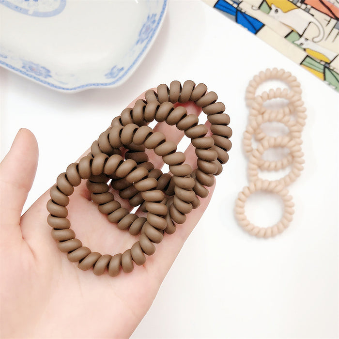 Jewelry WholesaleWholesale Telephone Cord Hair Tie Frosted Matte Hair Rope High Elasticity Bracelet JDC-BT-WeiY017 Bracelet 薇雅 %variant_option1% %variant_option2% %variant_option3%  Factory Price JoyasDeChina Joyas De China