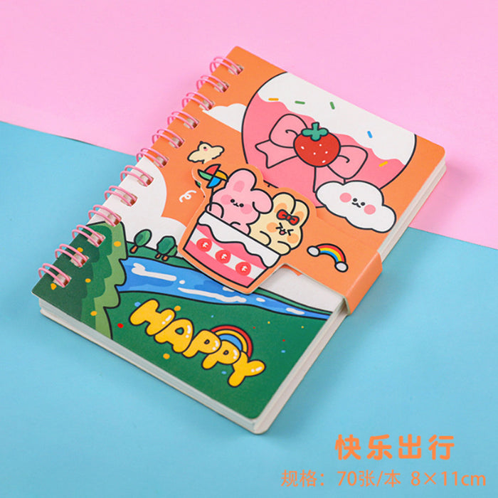 Wholesale Notebook Paper Cartoon Coil Book Magnetic Buckle JDC-NK-KuY003