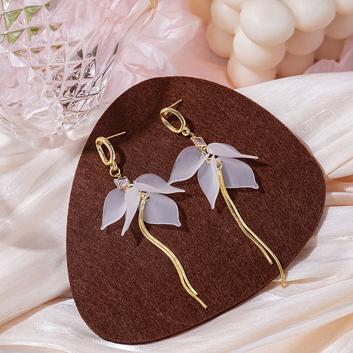 Jewelry WholesaleWholesale petal asymmetric S925 silver needle EarringsJDC-ES-GSMDD029 Earrings 萌豆豆 %variant_option1% %variant_option2% %variant_option3%  Factory Price JoyasDeChina Joyas De China