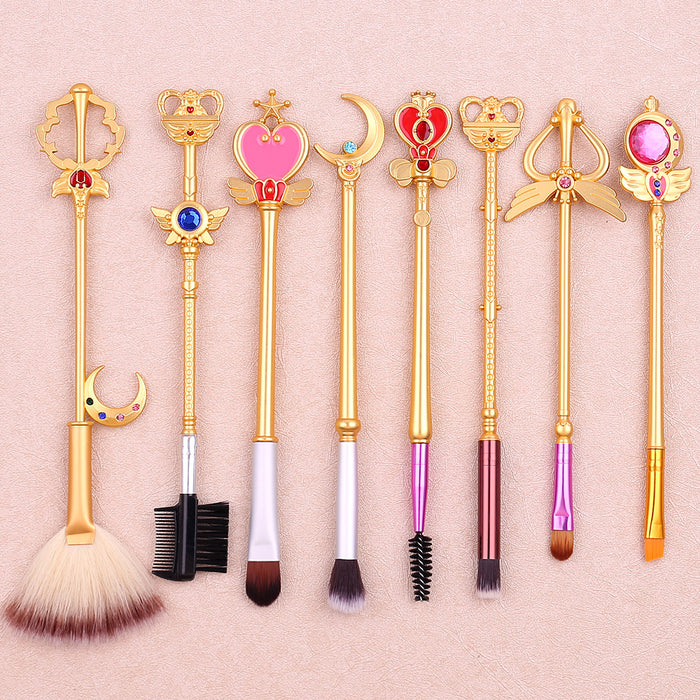 Wholesale Cartoon Metal Manmade Fiber Makeup Brush Set (M) MOQ≥3 JDC-MB-GYu003