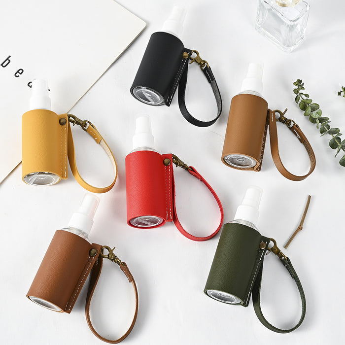 Jewelry WholesaleWholesale Portable Hand Sanitizer Leather Case PU Keychain JDC-KC-HYi004 Keychains 弘亿 %variant_option1% %variant_option2% %variant_option3%  Factory Price JoyasDeChina Joyas De China