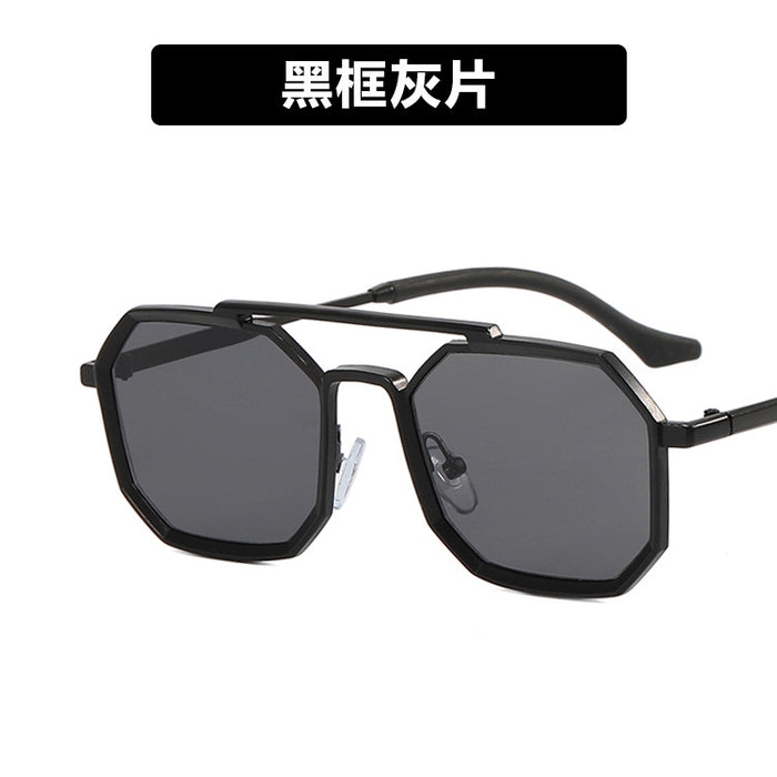 Wholesale Steampunk Double Bridge Sunglasses Men Polygon JDC-SG-KD169