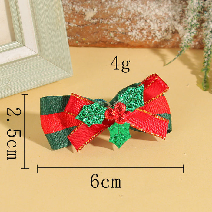 Wholesale Hair Clips Bow Metal Cloth Christmas JDC-HC-GangL003