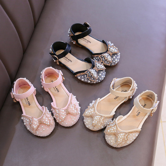 Wholesale girls rhinestone leather shoes spring and summer crystal shoes JDC-SD-XHXL002