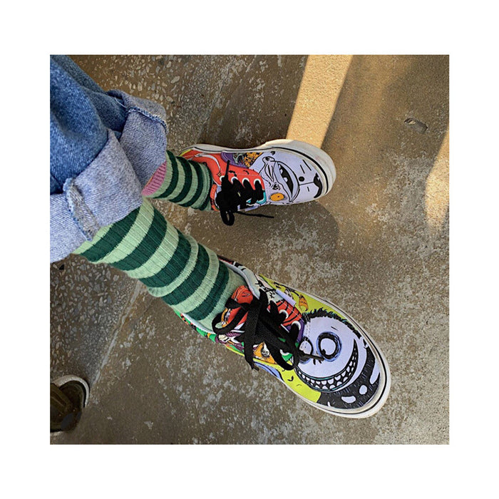 Wholesale Socks Cotton Colorblock Stripes JDC-SK-XuXu008