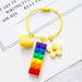 Jewelry WholesaleWholesale Cartoon Love Flowers Plastic Rainbow Building Blocks Keychain JDC-KC-QiaM001 Keychains 恰美 %variant_option1% %variant_option2% %variant_option3%  Factory Price JoyasDeChina Joyas De China