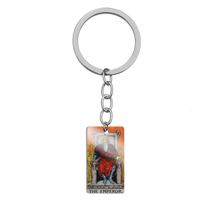 Wholesale Tarot Color Stainless Steel Keychain MOQ≥2 JDC-KC-HuanYu003