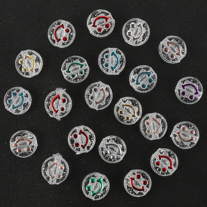 Wholesale DIY Jewelry Accessories Color Smiley Resin Handmade 15 Grid Set JDC-DIY-Jingy003