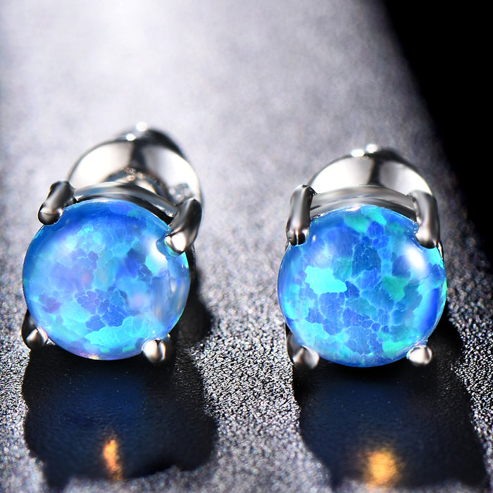 Jewelry WholesaleWholesale blue copper stud earrings JDC-ES-XinC001 Earrings 欣橙 %variant_option1% %variant_option2% %variant_option3%  Factory Price JoyasDeChina Joyas De China