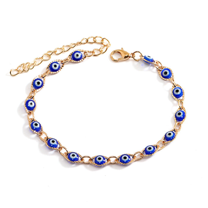 Wholesale popular blue eye ANKLET trendy high -level sense JDC-AS-ZuanL001