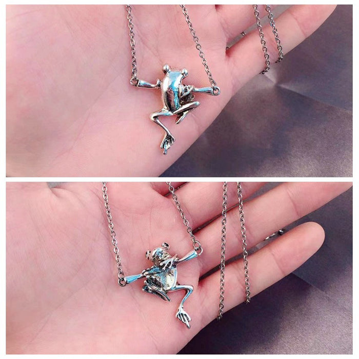 Wholesale Necklace Metal Simple Cute Frog Clavicle Chain JDC-NE-JiSha009