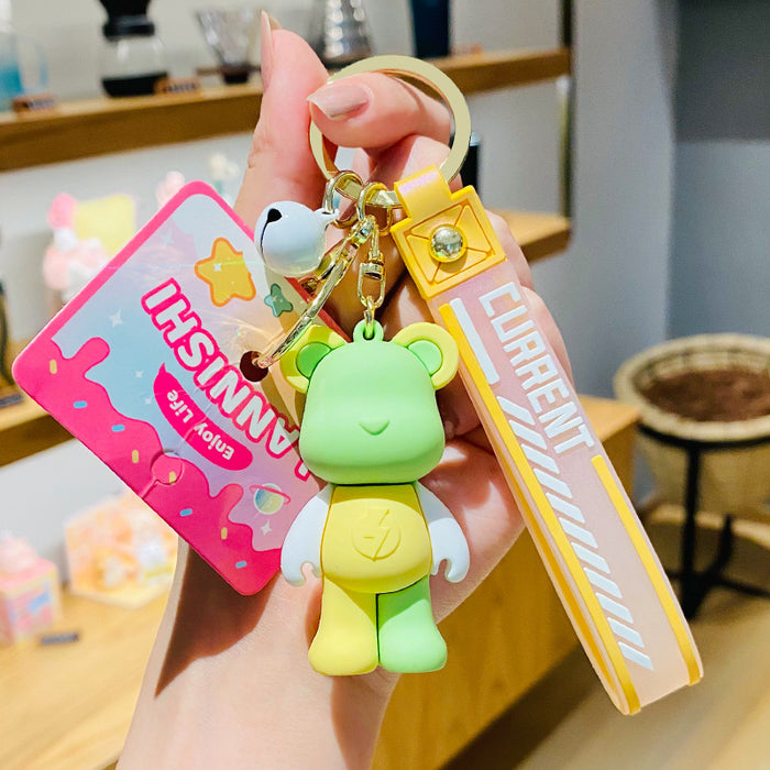 Wholesale Keychains For Backpacks colorful bear cool keychain chain car bag pendant JDC-KC-ManM029