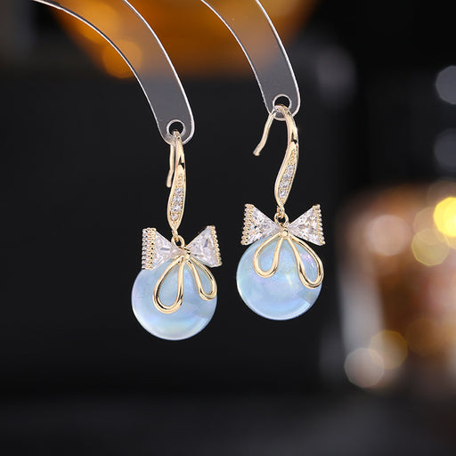 Jewelry WholesaleWholesale Fresh Pearl Bow Color Mermaid Ji Earrings JDC-ES-LYu002 Earrings 利宇 %variant_option1% %variant_option2% %variant_option3%  Factory Price JoyasDeChina Joyas De China