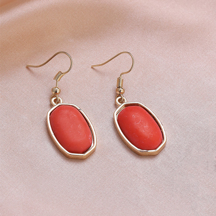 Wholesale earrings ear hooks fashion simple marble earrings JDC-ES-CM018