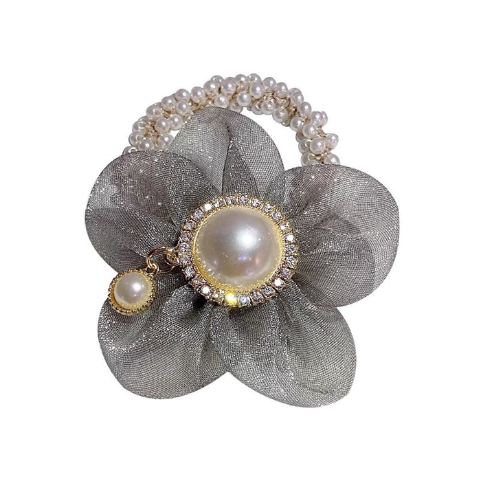 Jewelry WholesaleWholesale flower pearl hair rope tie hair elastic band hair ring JDC-HS-Hengbei002 Hair Scrunchies 衡倍 %variant_option1% %variant_option2% %variant_option3%  Factory Price JoyasDeChina Joyas De China