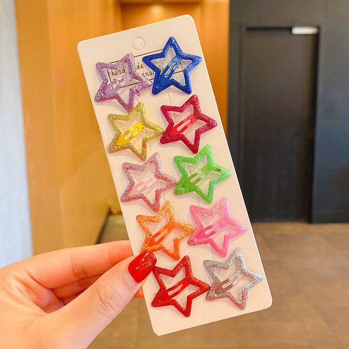 Jewelry WholesaleWholesale children's lovely star hair clip JDC-HC-DingS001 Hair Clips 鼎硕 %variant_option1% %variant_option2% %variant_option3%  Factory Price JoyasDeChina Joyas De China