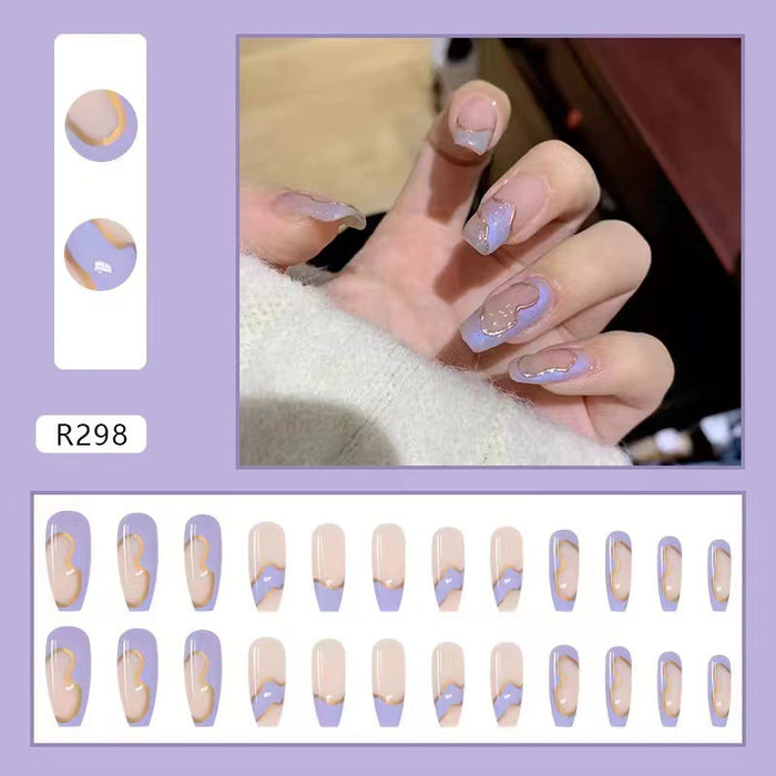 Wholesale Detachable Nail Stickers 24 Pieces/Box JDC-NS-HFan001