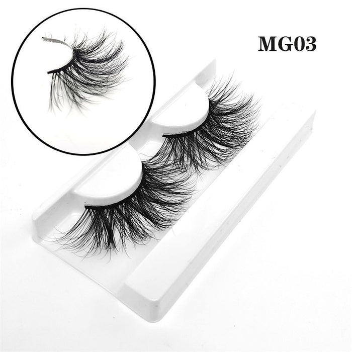 Wholesale pair of 27mm fluffy eyelashes curling messy eyelashes MOQ≥3 JDC-EY-XLin005