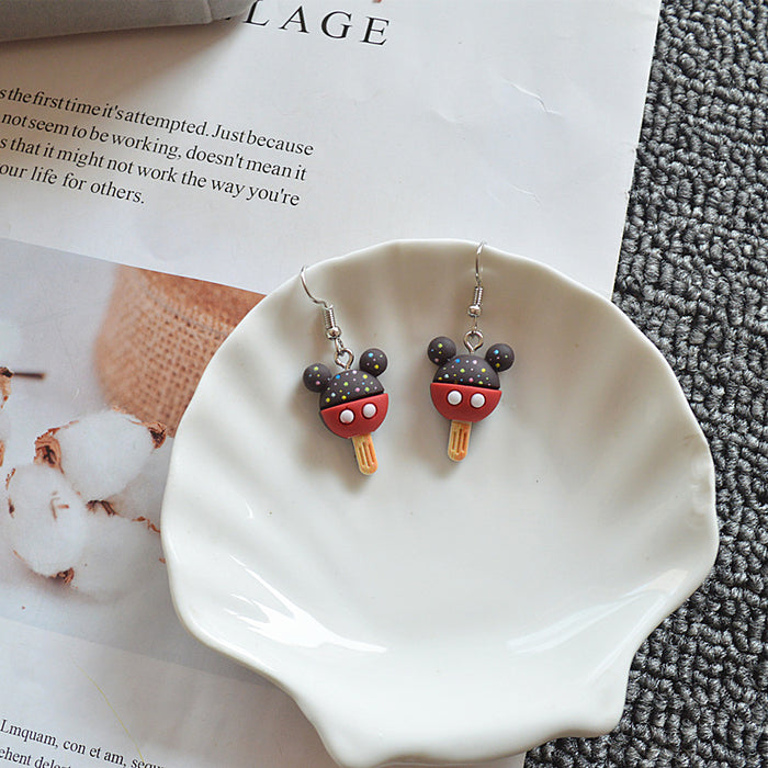 Wholesale Earrings Resin Painted Ice Cream Simple Earrings JDC-ES-Xienuo008