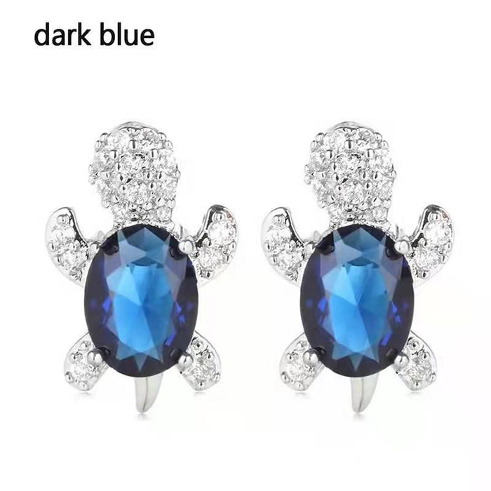 Wholesale Turtle Alloy Diamond Earrings MOQ≥2 JDC-ES-JYS001