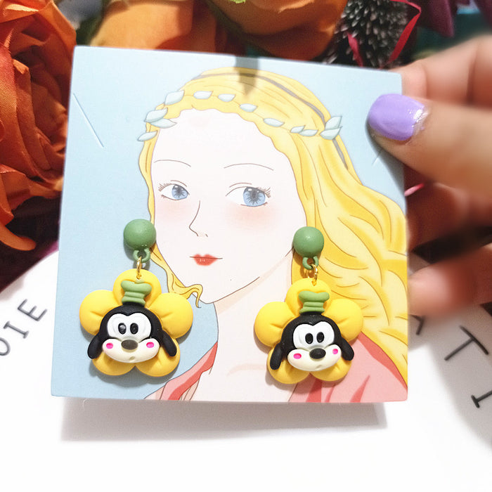 Wholesale Earrings Resin Cute Cartoon Simulation Funny Petal Earrings (M) JDC-ES-Xingj025