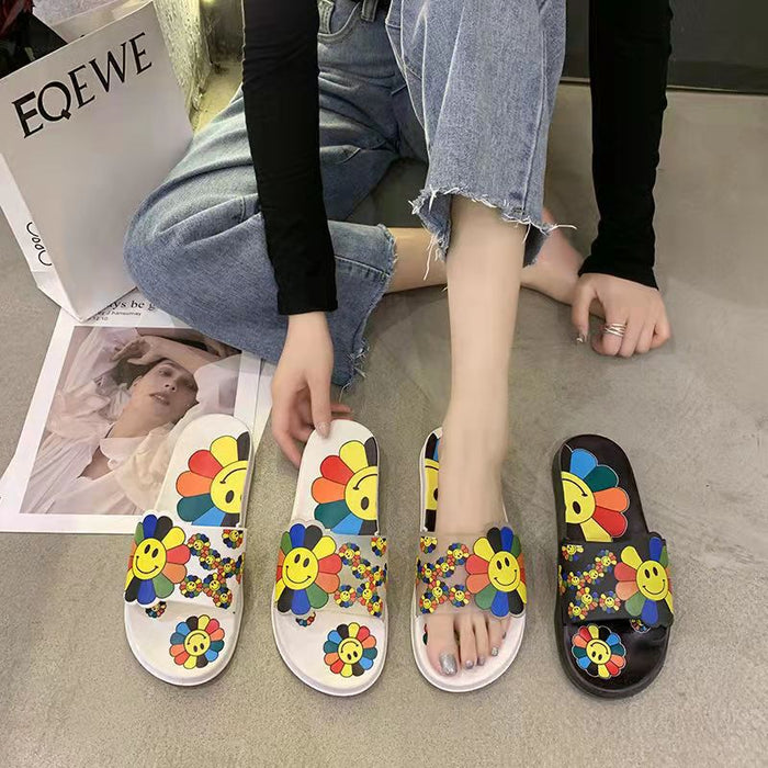 Jewelry WholesaleWholesale PVC Sunflower Slippers MOQ≥2 JDC-SP-Guod003 Slippers 果冻 %variant_option1% %variant_option2% %variant_option3%  Factory Price JoyasDeChina Joyas De China