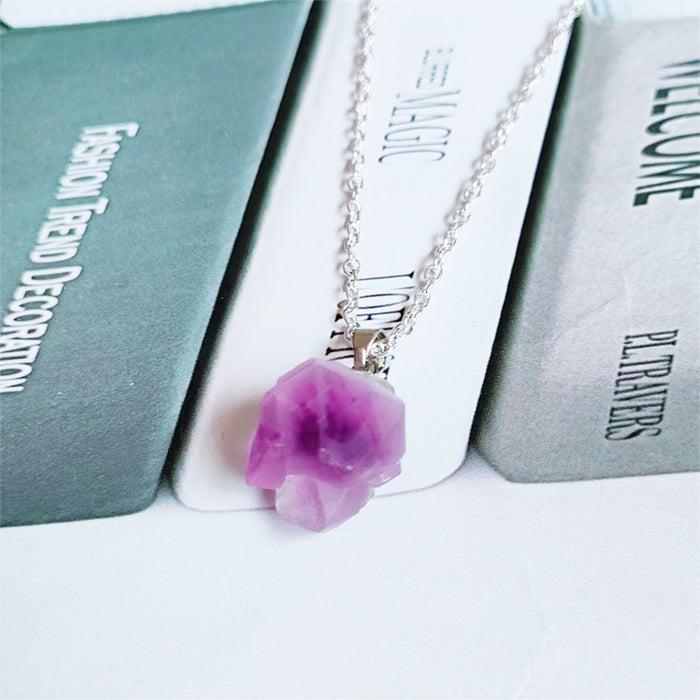 Wholesale Pendant Natural Stone Amethyst MOQ≥2 JDC-PT-YingHai001