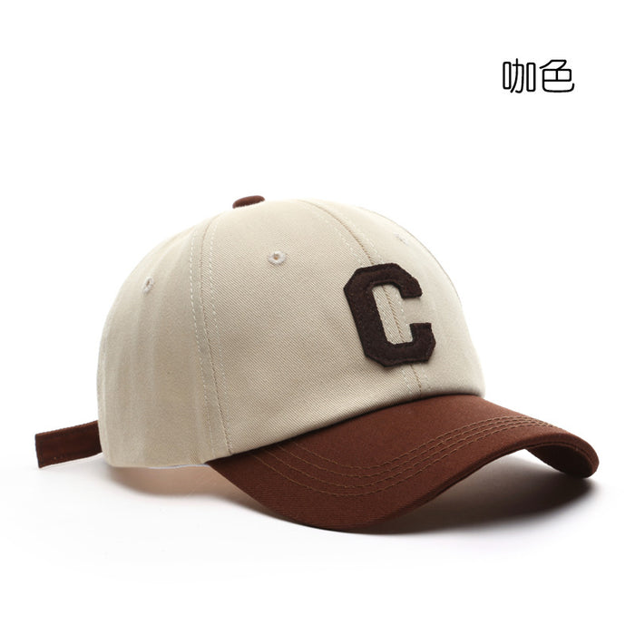 Wholesale Japanese retro simple letter patch stitching baseball cap JDC-FH-TLa004