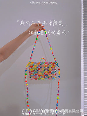 Wholesale Hand Beaded DIY Acrylic Handbag JDC-HB-Xinnuo003