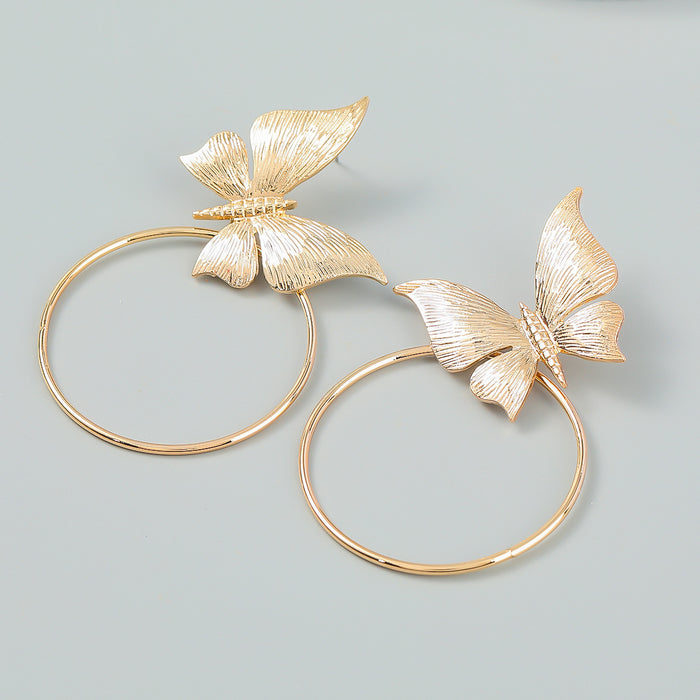 Jewelry WholesaleWholesale Alloy Butterfly Earrings JDC-ES-JL938 Earrings 氿乐 %variant_option1% %variant_option2% %variant_option3%  Factory Price JoyasDeChina Joyas De China