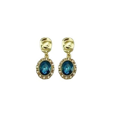 Wholesale Earrings Alloy Retro Haze Sapphire MOQ≥2 JDC-ES-ShuoG001